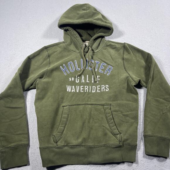 Hollister Hoodie Mens Medium Calif Waveriders Pullover Sweatshirt Cotton Blend - Picture 2 of 10